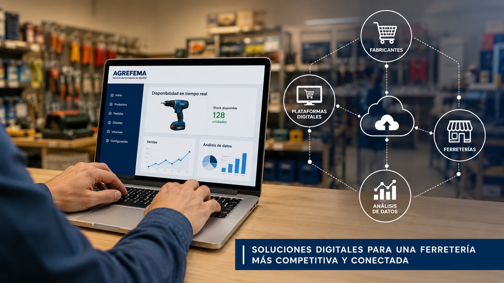 AGREFEMA impulsa la renovación de su proyecto gratuito de digitalización y modernización para las ferreterías madrileñas